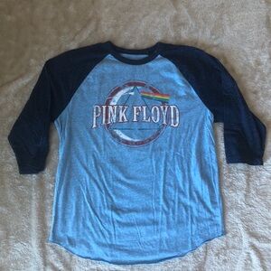 Pink Floyd “Dark Side of the Moon” Blue Retro Baseball Band Tee in size XL